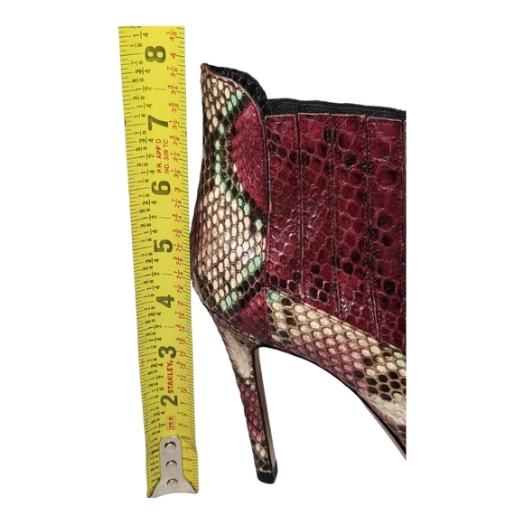 Francesco Sacco Python Skin Ankle Boots SZ 38.5 Made in Italy NEW - Picture 6 of 15